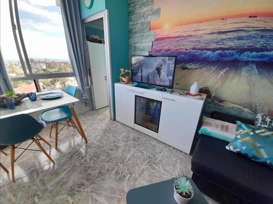 Traumhafte Wohnung Mit Panoramablick Und Pool بلايا ديل إنغلز المظهر الخارجي الصورة