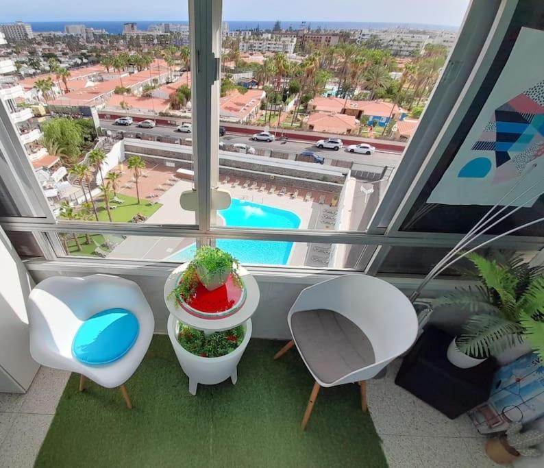 Traumhafte Wohnung Mit Panoramablick Und Pool بلايا ديل إنغلز المظهر الخارجي الصورة